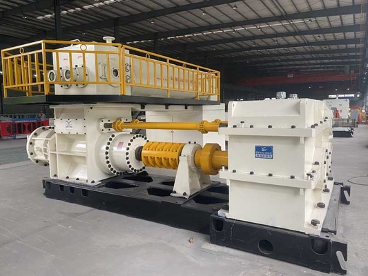 Dent de Clay Brick Forming Machine Mixing d'extrudeuse de vide d'acier au carbone d'EV60A