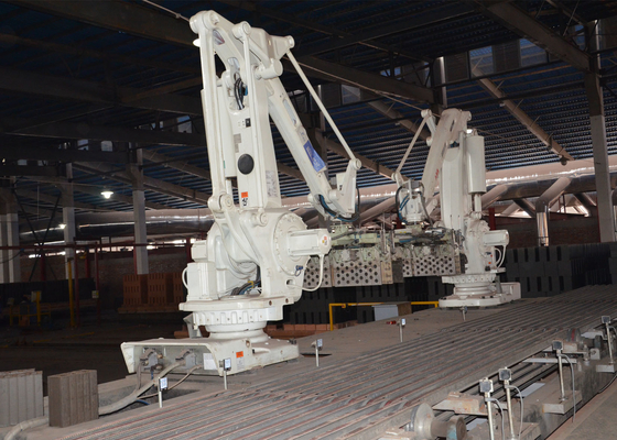 robot automatique de bloc de brique d'argile plaçant empiler des machines pour la chaîne de production de brique d'argile