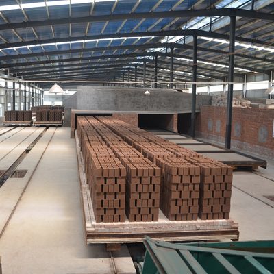 Four tunnel à briques d'argile entièrement automatique avec chambre de séchage