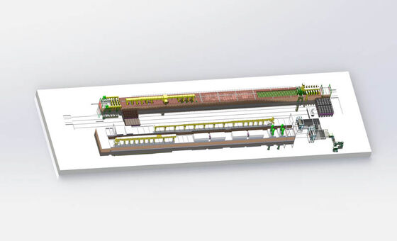 100 à 1200 tonnes/jour ligne de production entièrement automatique de briques d'argile avec séchoir de tunnel et four de tunnel pour la fabrication de briques d'argile