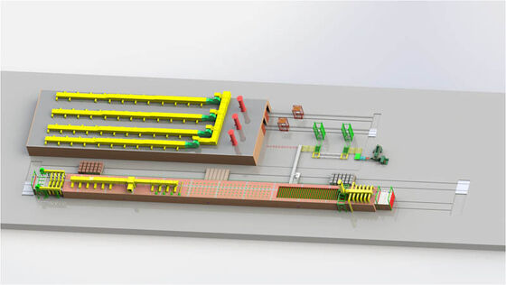 100 à 1200 tonnes/jour ligne de production entièrement automatique de briques d'argile avec séchoir de tunnel et four de tunnel pour la fabrication de briques d'argile