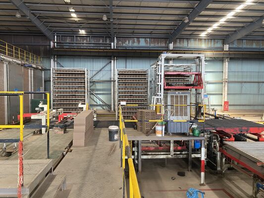 Chambre de séchage tunnel monocouche pour usine de briques d'argile automatisée